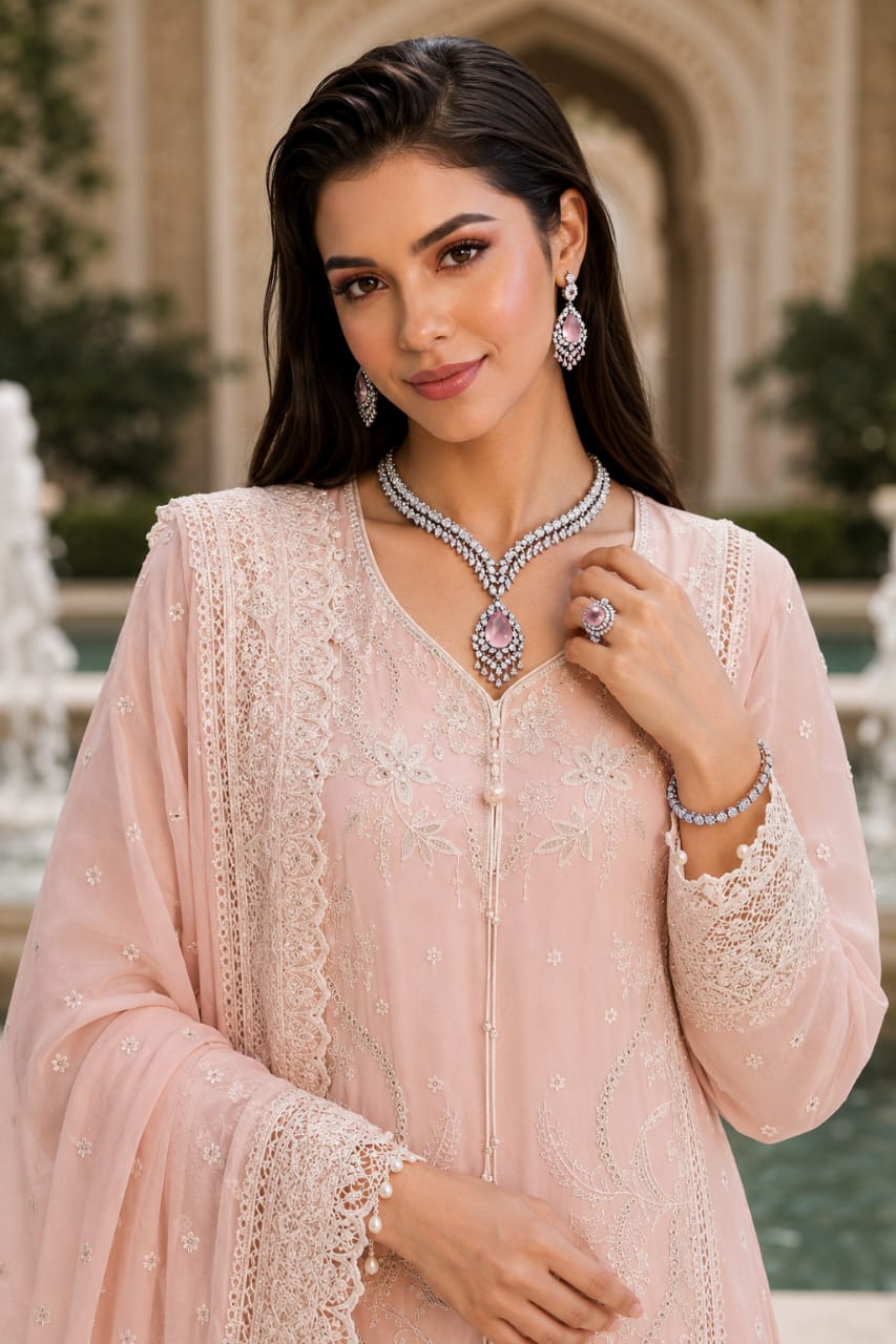 Rosé Elegance American Diamond Set