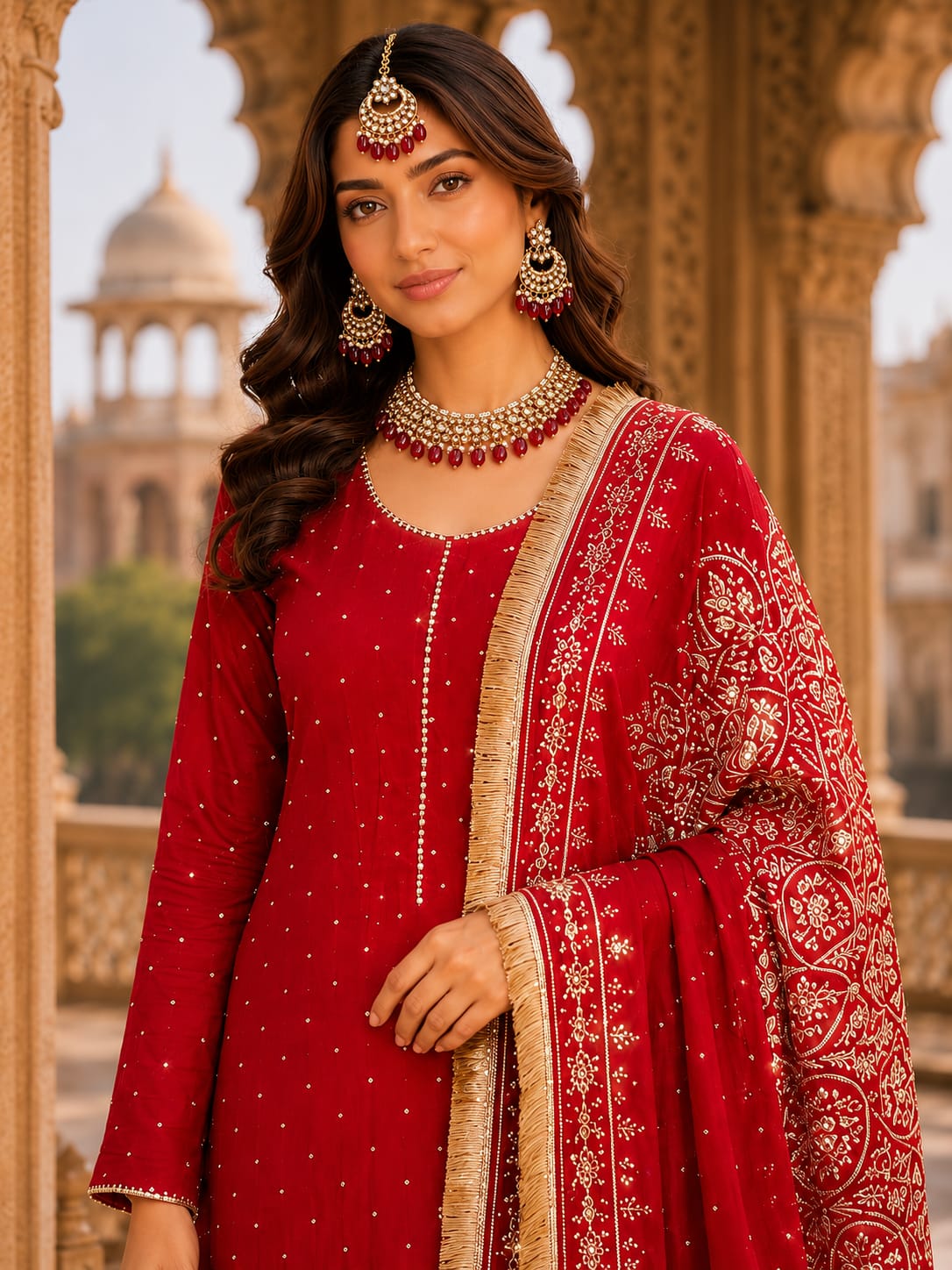 Imperial Ruby Kundan Choker Set