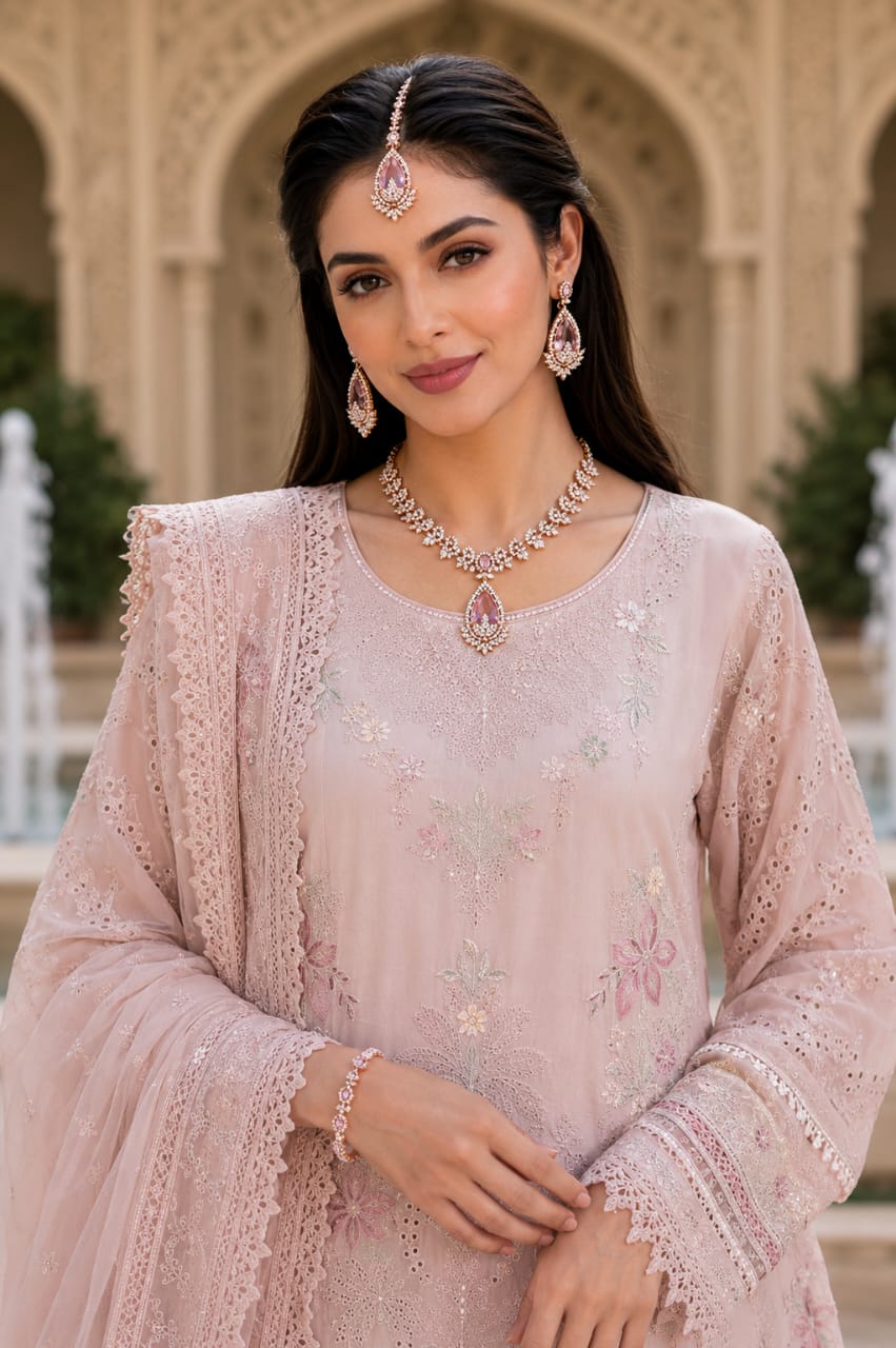 Blush Royale Zircon Necklace Set