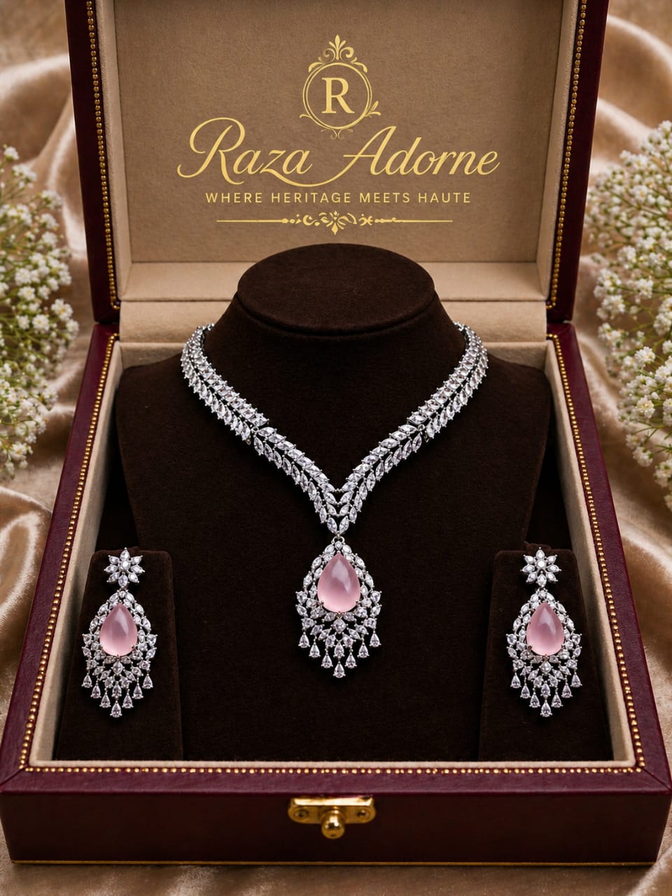 Rosé Elegance American Diamond Set