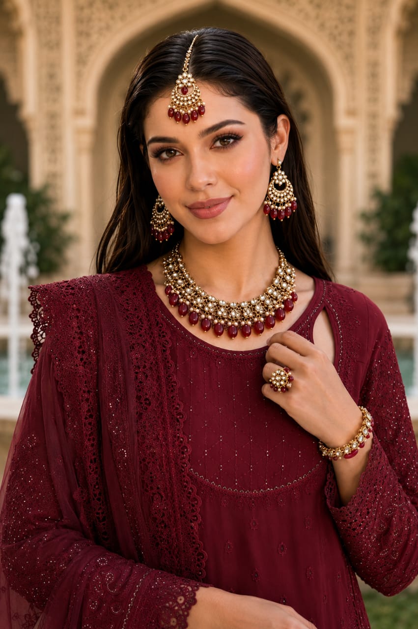 Imperial Ruby Kundan Choker Set