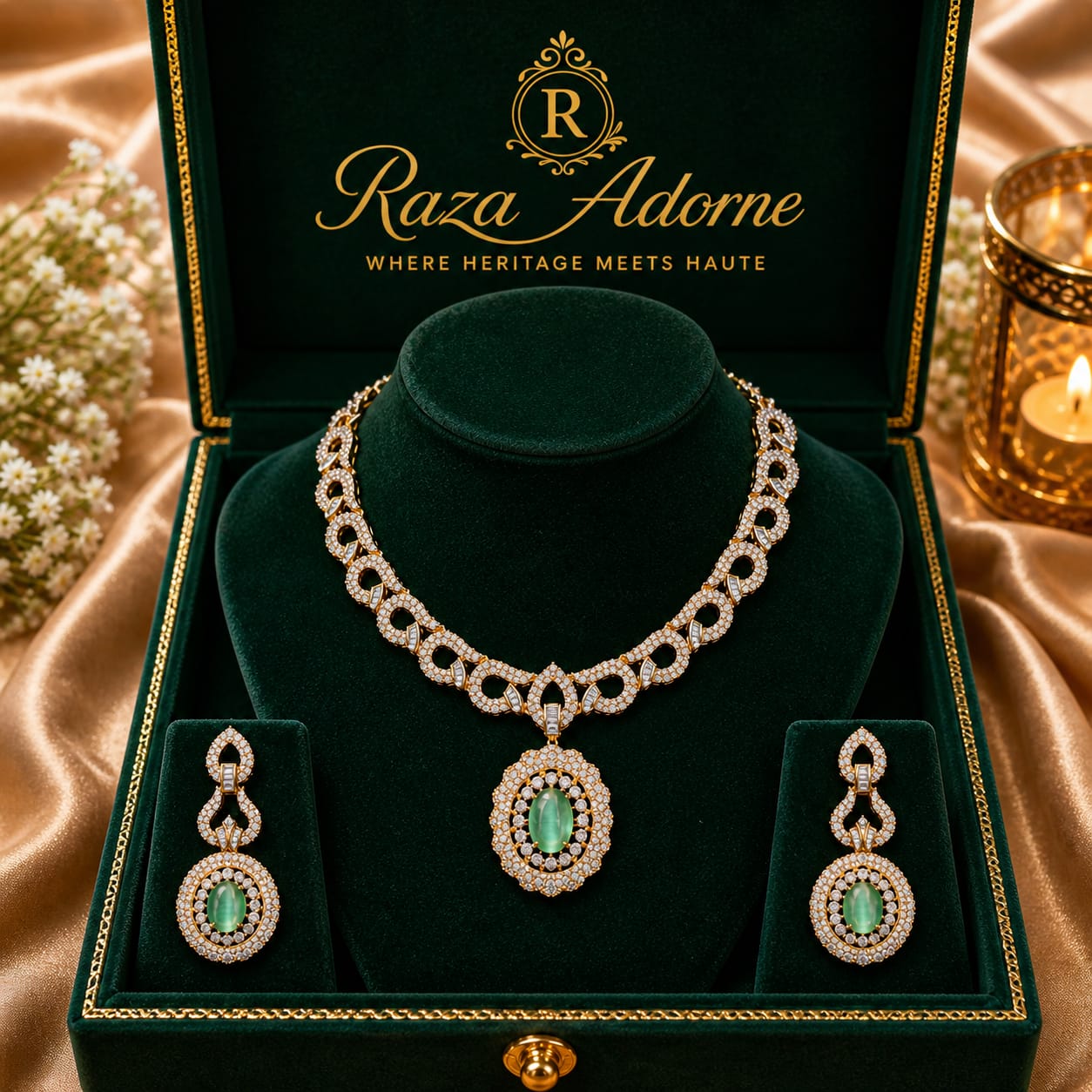 Mint Royale American Diamond Set