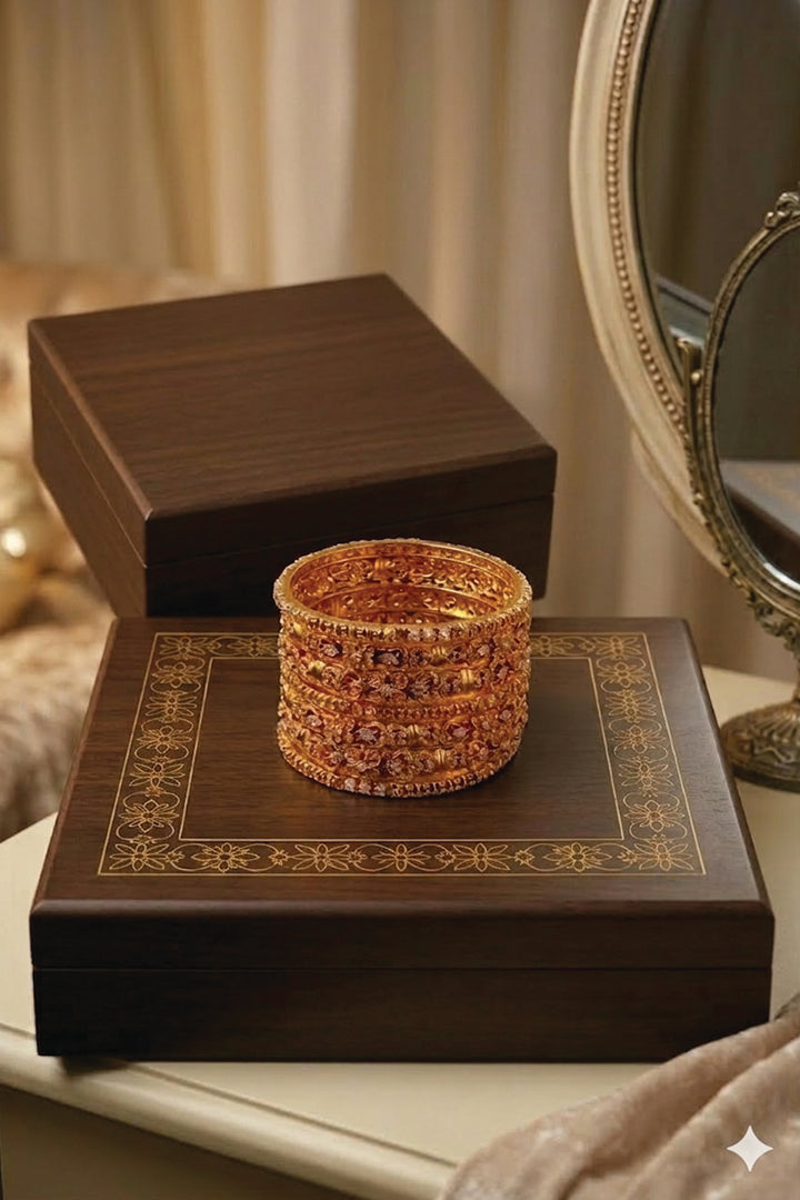 Ottoman Royal Gold Plated Bangle Set