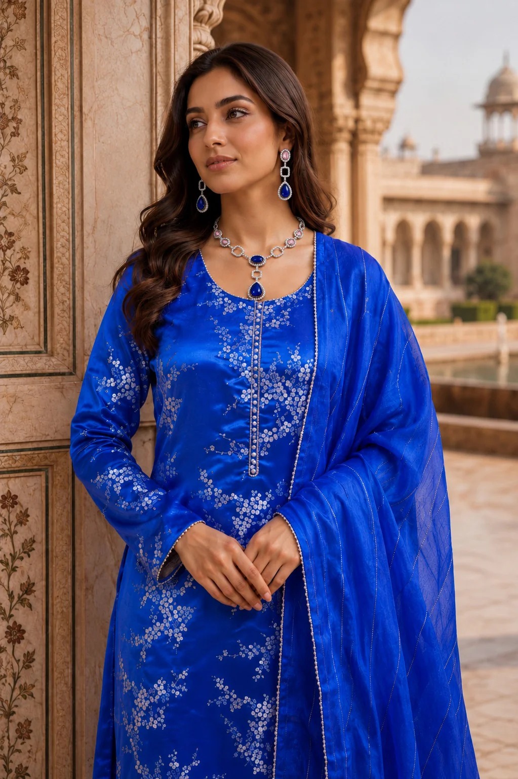 Sapphire Royale American Diamond Set - Image 3