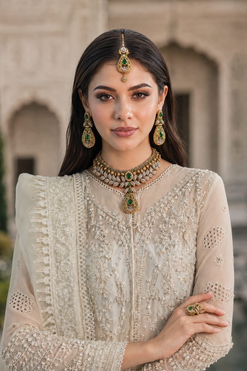 Emerald Majesty Antique Gold Set - Image 6